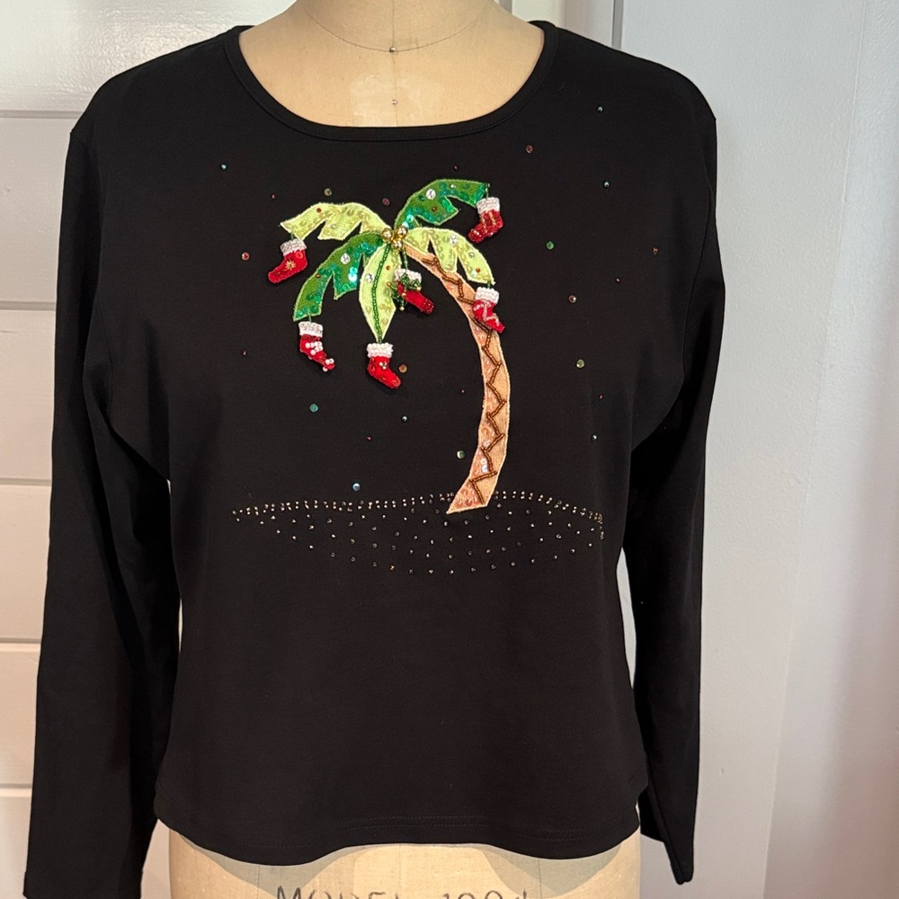 Vintage Jack B Quick Shirt tocking Palm Tree Holiday top Shirt XL